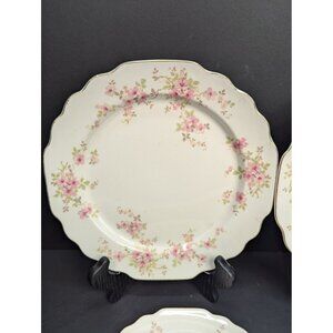 LIDO W.S. George White Made in The U.S.A. Peach Blossom Vintage Dishware 4 Piece